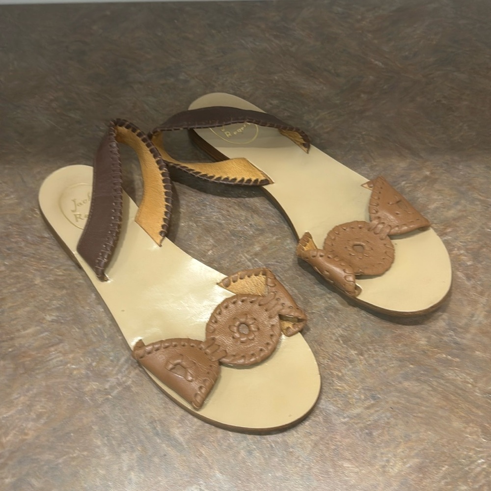 Jack Rogers Liliana Sandals Size 9 Tan and Brown